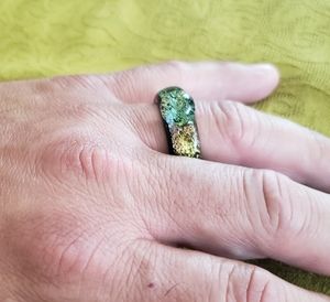 LARGE Glass Ring Mens